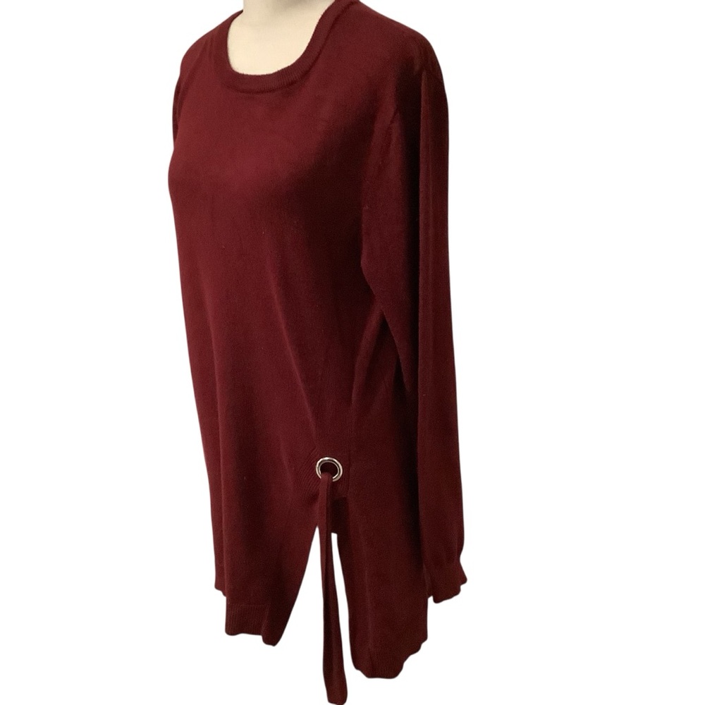 Romeo & Me Elegant High End Long Sleeve XLong Maroon Sweater